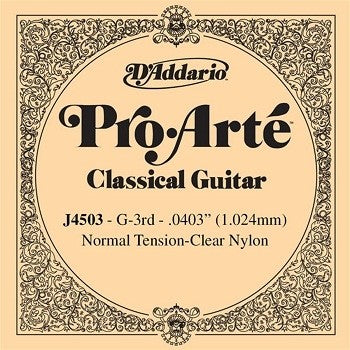 Cuerda Guitarra 3ra Nylon D'Addario Pro Arte J4503