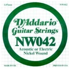 Cuerda Guitarra Eléctrica 042 D'Addario NW042 (Unidad)