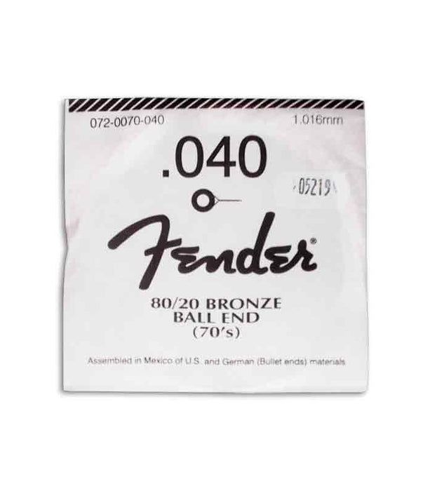 Cuerda Suelta Guitarra 5ta Bronce Fender 040