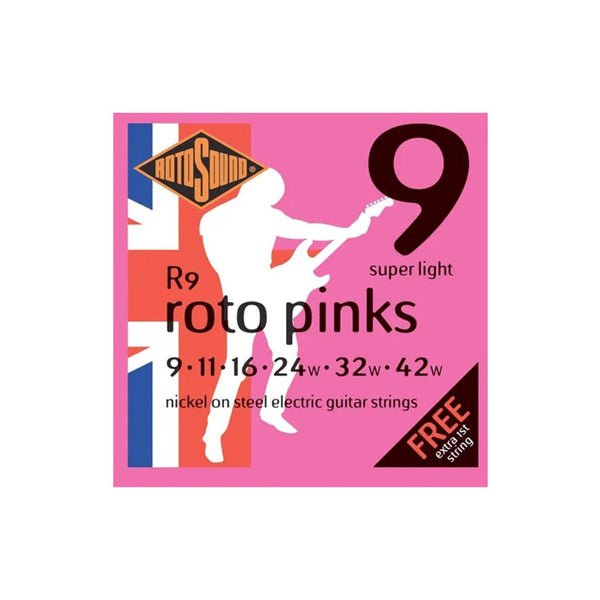 Cuerdas Eléctrica Rotosound R9 Super Light Roto Pinks 09-42