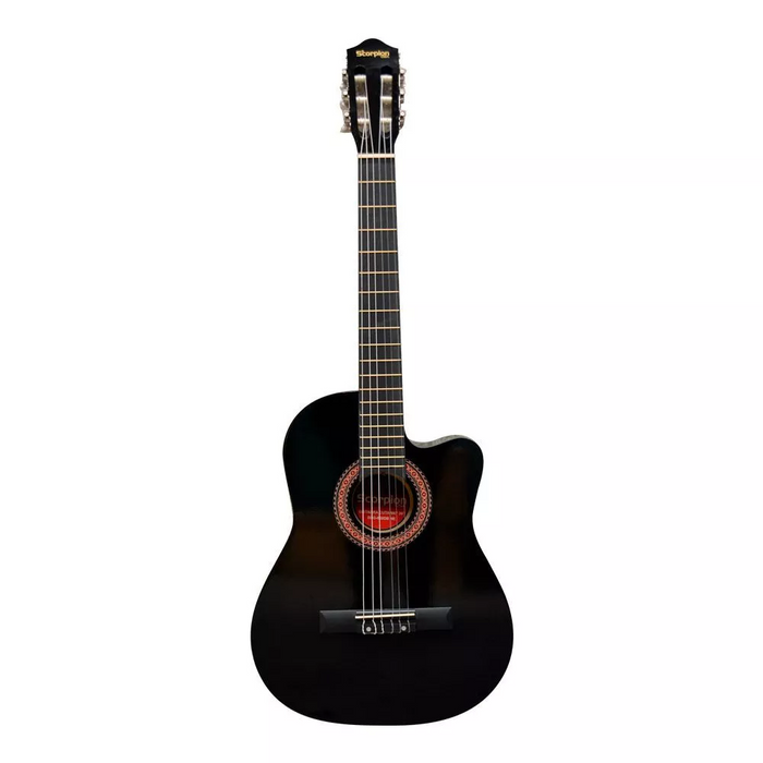 Guitarra Clasica Scorpion Cutaway 39 Negra con funda