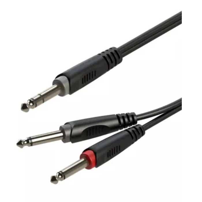 Cable Audio 6,3 Stereo a 2 Plug 6,3 3mts Roxtone Smart SAYC-100L3