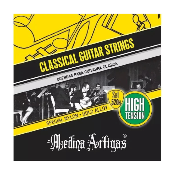 Cuerdas Guitarra Clásica Medina Artigas 520H Nylon Alta Tensión A520H