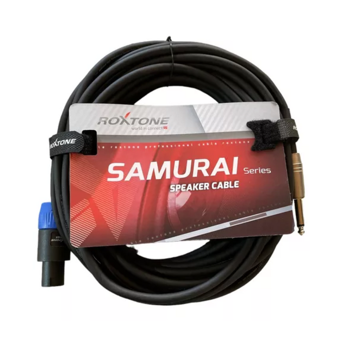 Cable Speakon Hembra 4P a Jack Mono 6,3 10 Mts Roxtone Samurai SSSJ210L 10 Queen