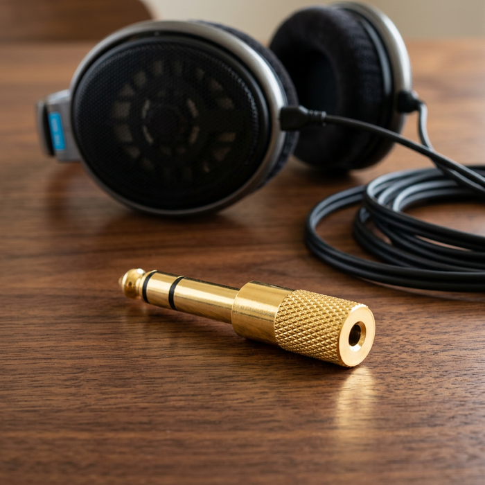 Adaptador plug 6,3 Stereo a Jack 3,5 QX-2795AG
