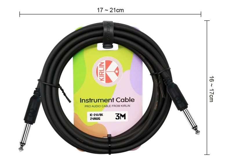 Cable Instrument 3 mts Kirlin Plug Plug IC-241-3BK