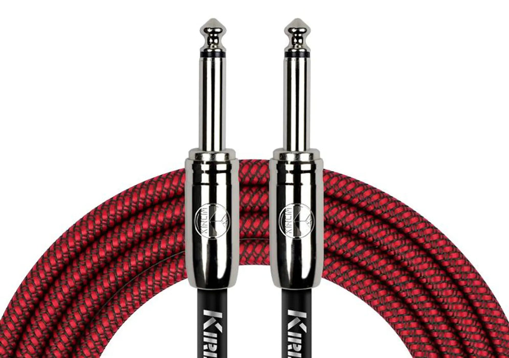 Cable Instrumento 6Mts Kirlin Plug/Plug Tela Rojo IWCC-201PN-6RD