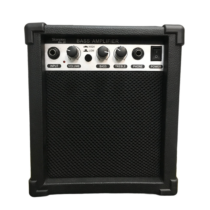 Bajo Eléctrico Scorpion PSB-200 Negro + Amplificador 10W