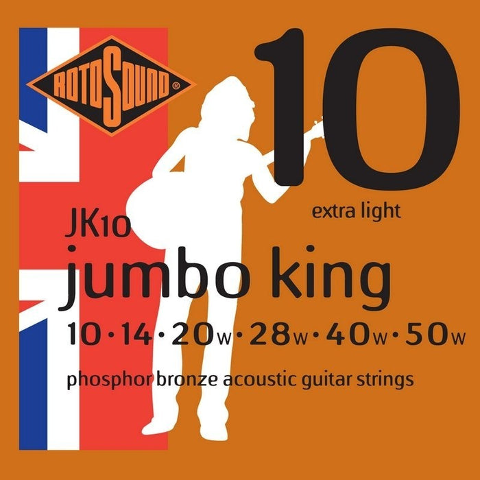 Cuerdas Rotosound Bronce Jumbo King JK10 010-050