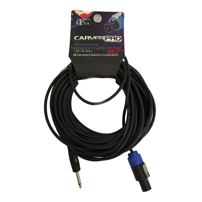Cable Speakon Hembra 4P a Jack Mono 6,3 10 Mts Roxtone