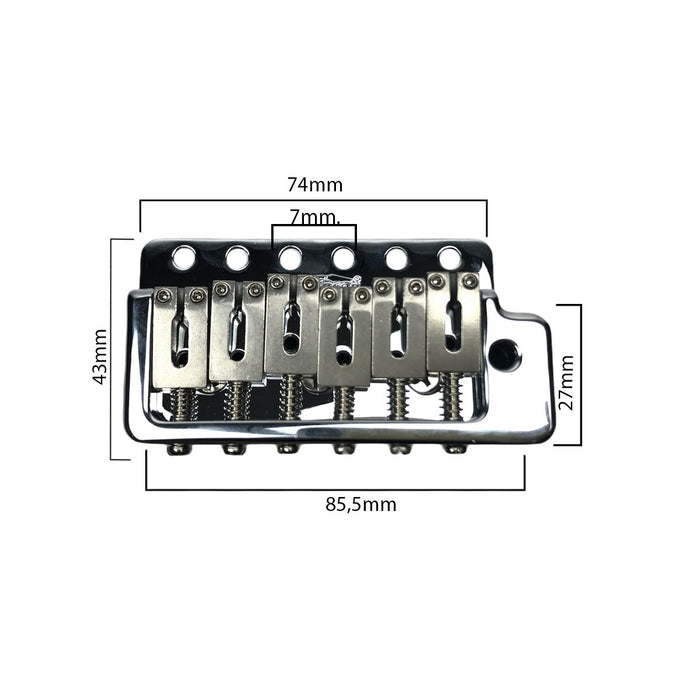 Puente Guitarra Eléctrica Wilkinson Wvpc Cr 6 Tornillos