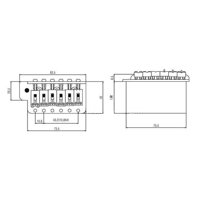 Puente Guitarra Eléctrica Con Trémolo 6T BS106E GD