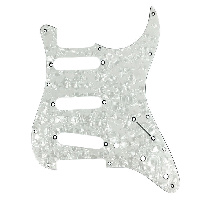 Pickguard - Placa Tipo Stratocaster Sss Blanco Perlado