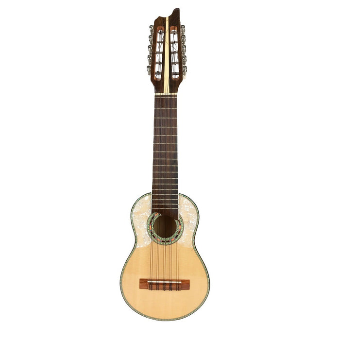 Charango Fabricación Boliviana Boca Redonda Blanca Funda