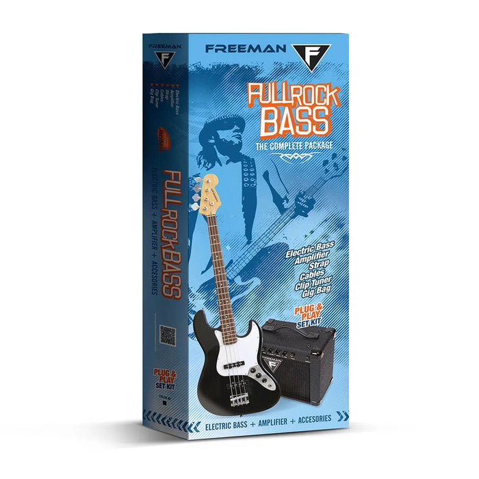 Pack Bajo Eléctrico Freeman Full Rock Negro