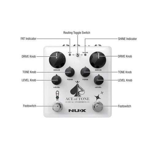 Pedal Efecto Dual Overdrive NUX NDO-5 Ace of Tone