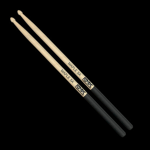 Baquetas Antideslizantes Negras Punta Madera 5A RMX Natural Madera Maple