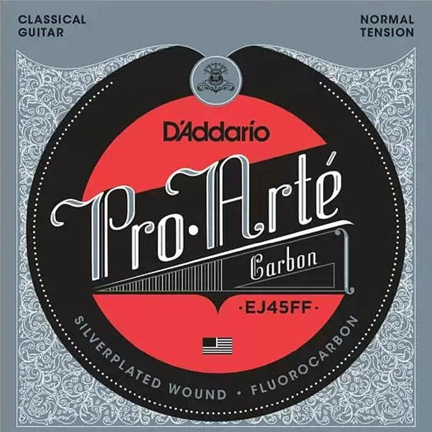 Cuerdas Guitarra Clasica 24-44 D'Addario Pro Arte EJ45FF Plateado Carbon