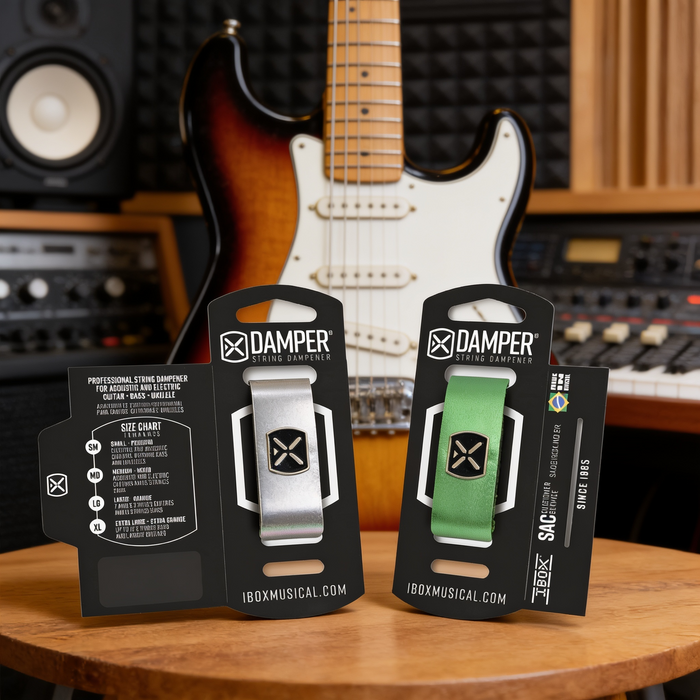 Damper Guitarra y Bajo Cuero Metalizado DMMD Colores