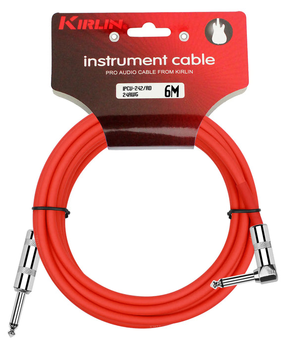 Cable Instrumento 6 Mts Plug L Kirlin IPCV242-6M Rojo Queen