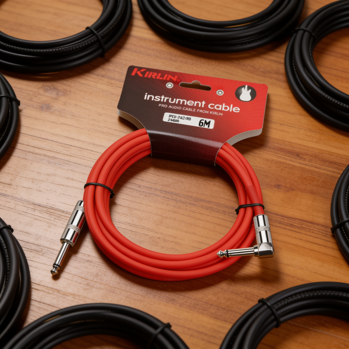 Cable Instrumento 6 Mts Plug L Kirlin IPCV242-6M Rojo Queen