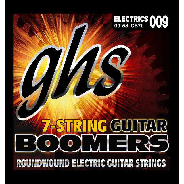 Cuerdas Guitarra Electrica GHS 7 Cuerdas 09-58 Boomers