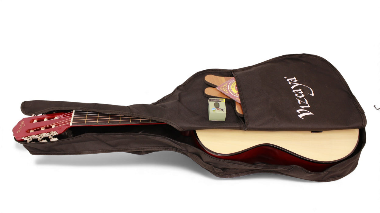 Pack Guitarra Clásica 4/4 Vizcaya CGP-WN con Funda, Afinador y Accesorios
