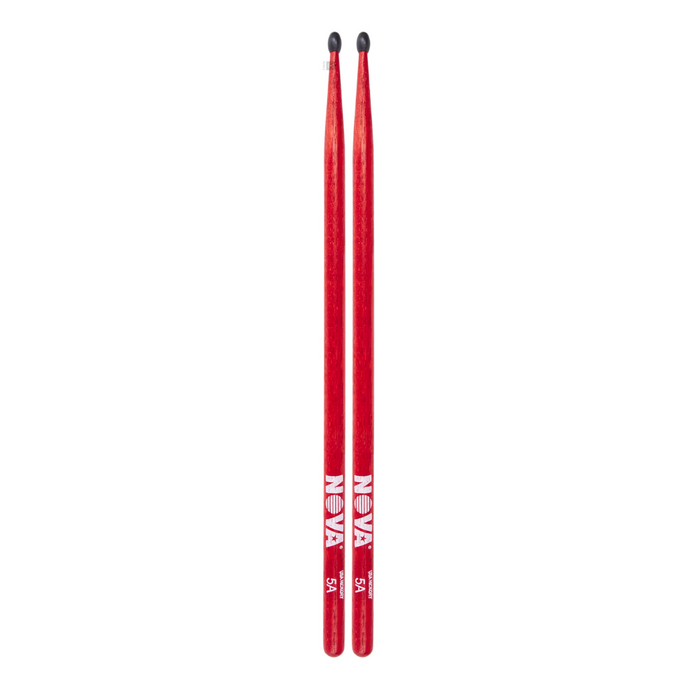 Baquetas 5A Vic Firth Nova Rojas Punta Nylon