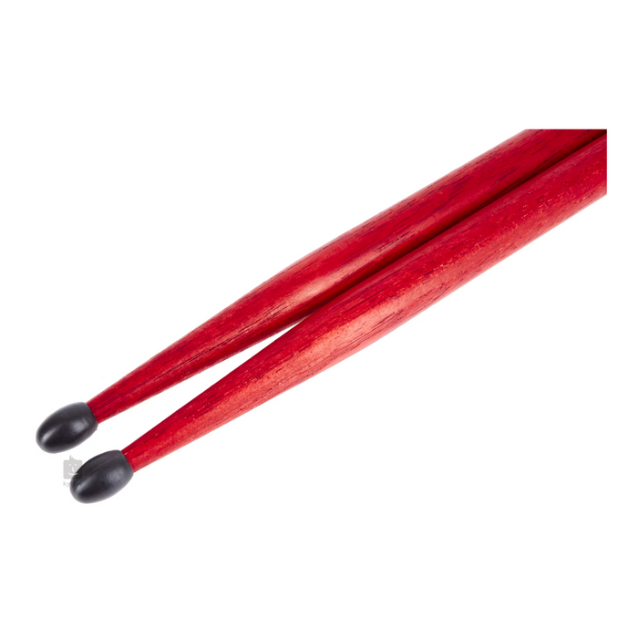 Baquetas 5A Vic Firth Nova Rojas Punta Nylon