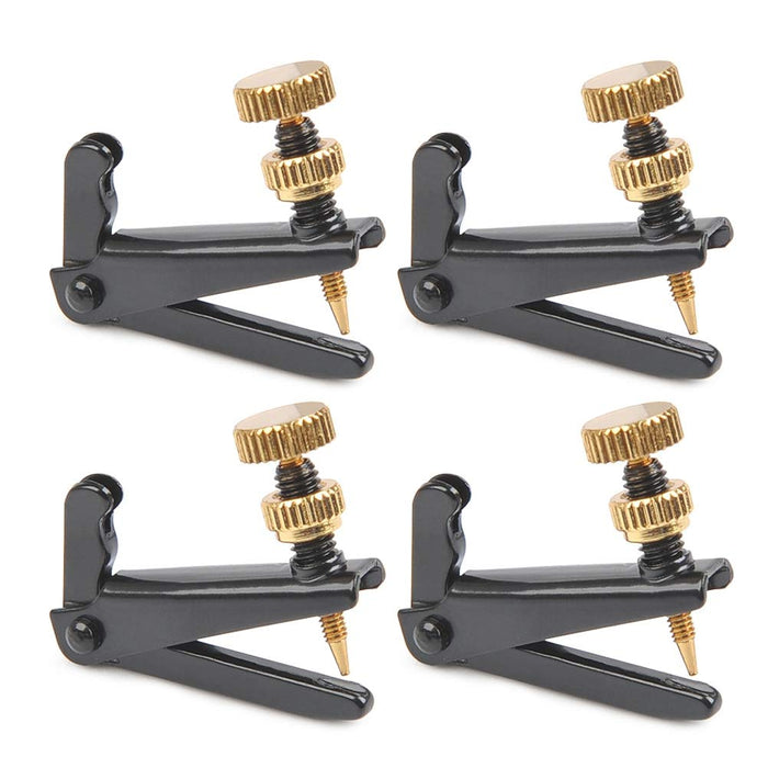 Microafinador violín viola 4/4 negro metal fine tuner