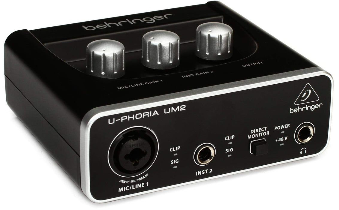 Interfaz de Audio Behringer UM2 U-PHORIA USB grabación home studio