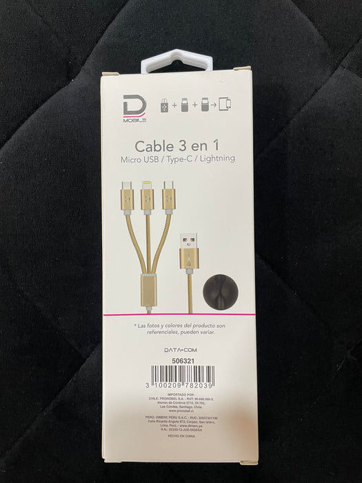 Cargador Celular DMobile 3 en 1