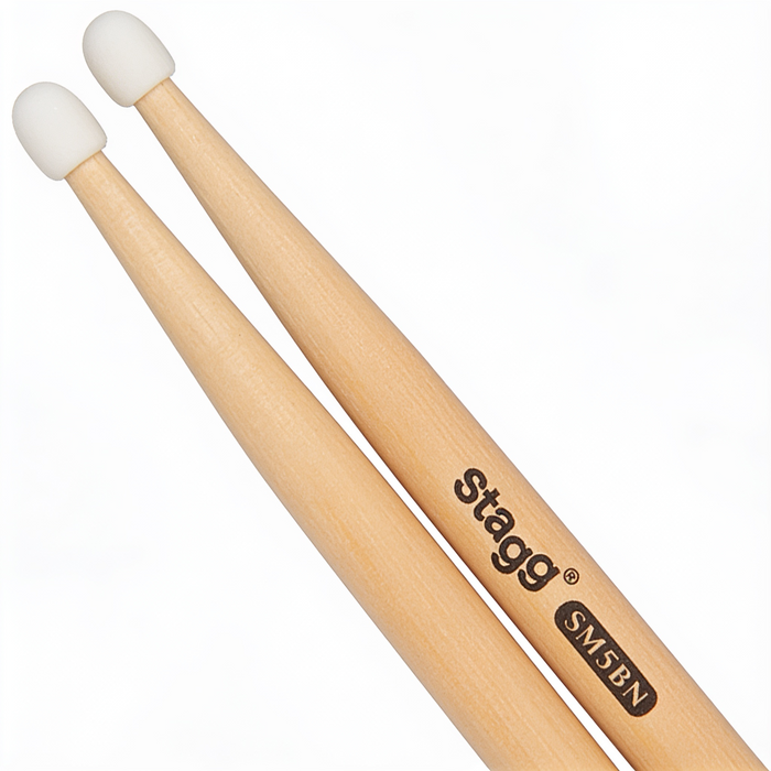 Baquetas 5BN Stagg Maple Punta Nylon