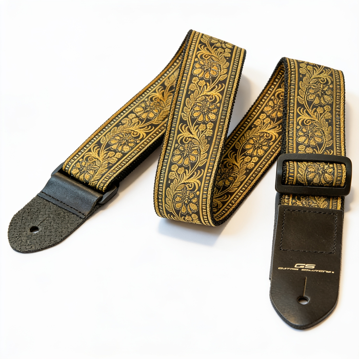 Correa/Straps Guitar S Gold Flower