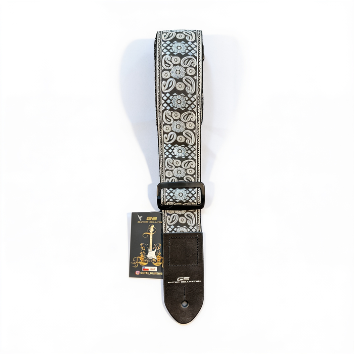 Correa/Straps Guitar S Silver Flower