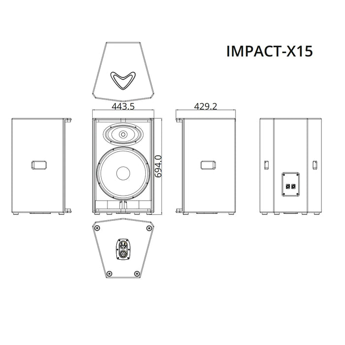 Parlante Pasivo Wharfedale Impact-x15 350w