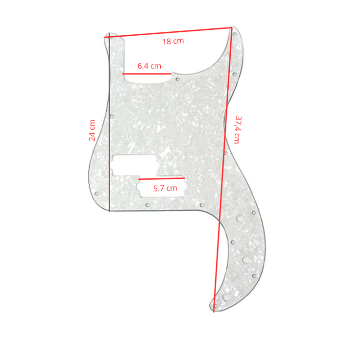 Pickguard - Placa Precision Bass Blanco Perlado