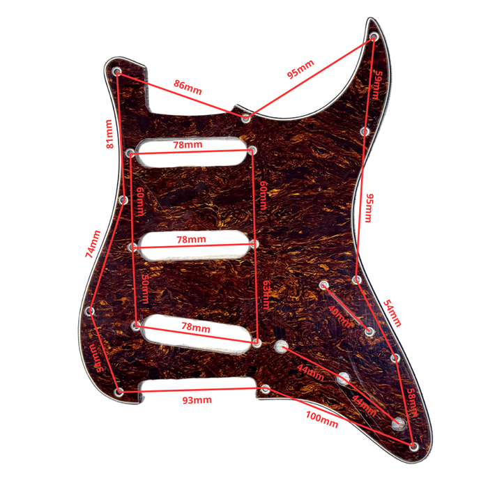 Pickguard - Placa Stratocaster SSS Cafe Perlado