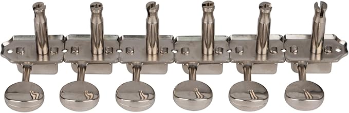 Clavijeros Guitarra Eléctrica / Acústica Metálica Vintage Jin Jo 6 En Línea Cromado J-55