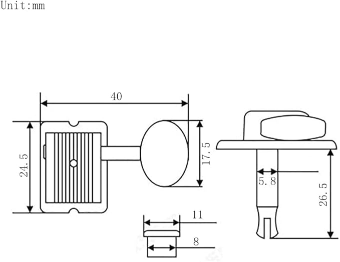 Clavijeros Guitarra Eléctrica / Acústica Metálica Vintage Jin Jo 6 En Línea Cromado J-55