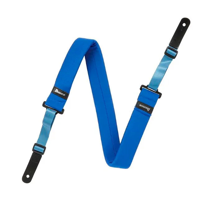 Correa / Strap Ibanez GSF50 Acolchada Azul Poliester-Cuero