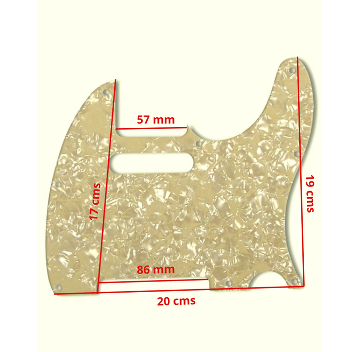Pickguard - Placa Tipo Telecaster Ivory / Crema Perlado