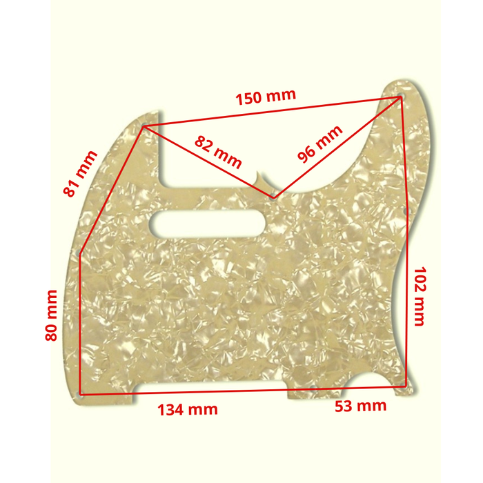 Pickguard - Placa Tipo Telecaster Ivory / Crema Perlado