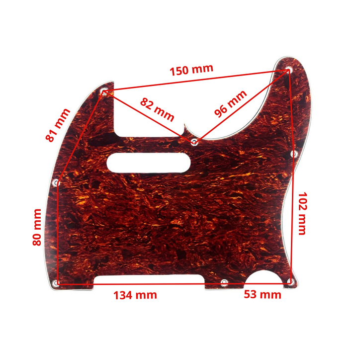 Pickguard - Placa Tipo Telecaster Café Perlado