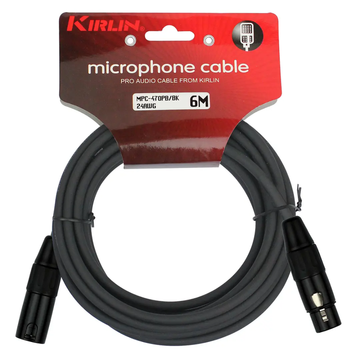 Cable Microfono Kirlin 6M XLR-XLR MPC-470PB-6