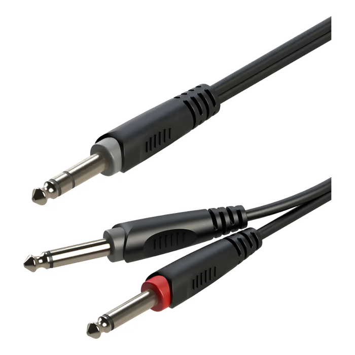 Cable Audio 6,3 Stereo a 2 Plug 6,3 6 Mts Roxtone Smart  SAYC-100L6 SAYC-100L3-6