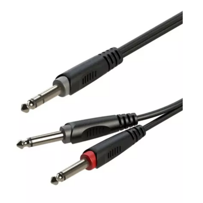 Cable Audio 6,3 Stereo a 2 Plug 6,3 3mts Roxtone Smart  SAYC-100L3