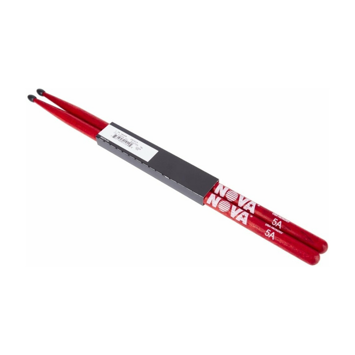 Baquetas 5A Vic Firth Nova Rojas Punta Nylon