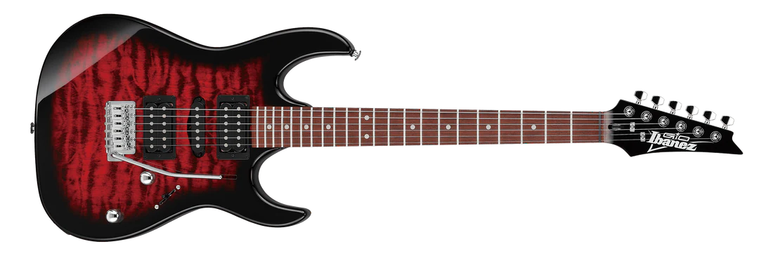 Guitarra Electrica Ibanez GRX70QE Transparent Red