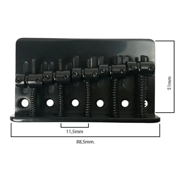 Puente Bajo 5 Cuerdas BB051 BK Negro - vista 3